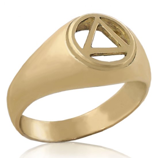 (image for) Gold Cutout AA Symbol Ring - Click Image to Close