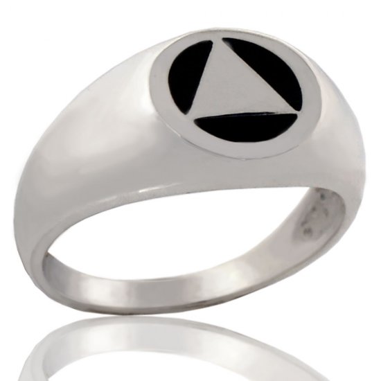 (image for) Silver AA Ring with Black Inlay - Click Image to Close