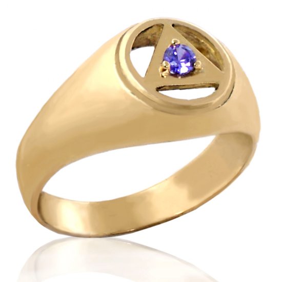 (image for) Gold Cutout AA Ring with Stone - Click Image to Close