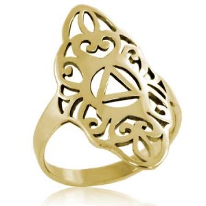 (image for) Gold Filigree AA Unity Ring