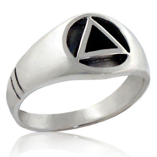 (image for) Silver Ladies AA Ring with Black Inlay - Click Image to Close