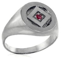 (image for) Men's Silver Classic NA Ring with Stone