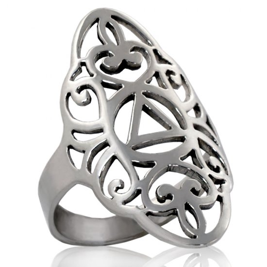 (image for) Silver Filigree Scroll AA Ring - Click Image to Close