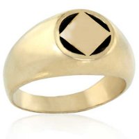 (image for) Gold Unisex NA Ring with Black Onyx