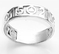 (image for) 6mm Silver AA Band with Cutout Date