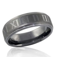 (image for) Roman Numeral 12 Step Tungsten Ring