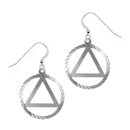 (image for) 1" AA Symbol Earrings - Click Image to Close