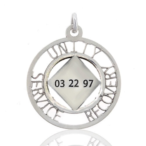 (image for) NA Symbol Pendant with Custom Dry Date - Click Image to Close