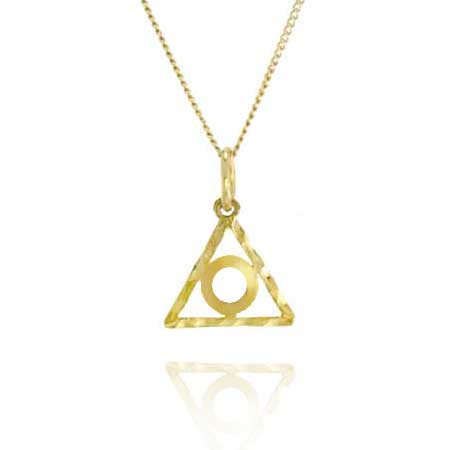 (image for) 9/16" Gold Diamond Cut Alanon Pendant - Click Image to Close