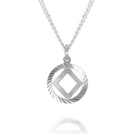 (image for) Silver 1/4" Diamond Cut NA Pendant - Click Image to Close