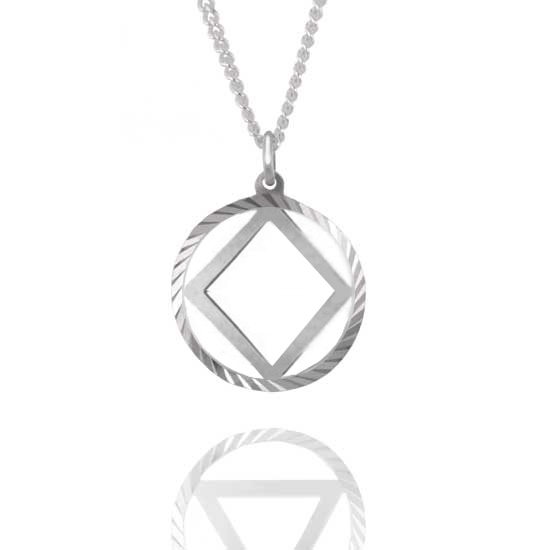 (image for) Silver 1" Diamond Cut NA Pendant - Click Image to Close