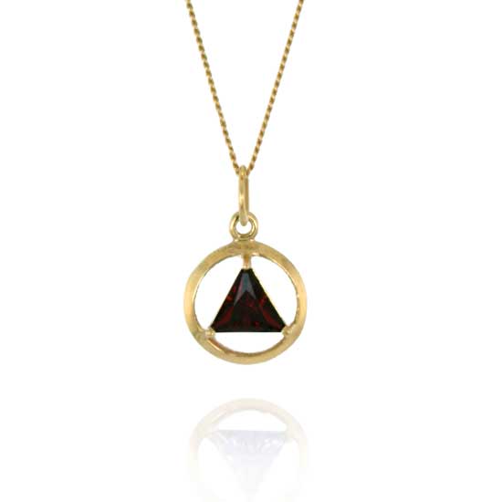 (image for) 10K Gold AA Pendant with Birthstone 1/2" - Click Image to Close