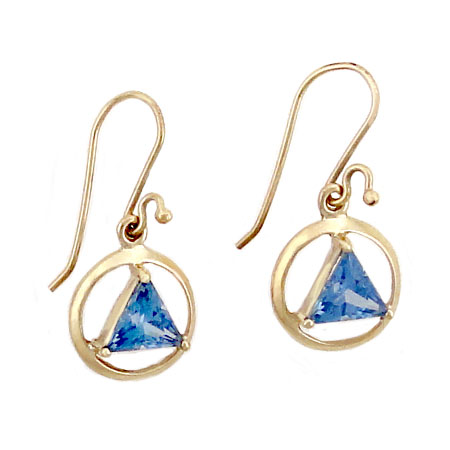 (image for) Gold Unity Earrings with Birthstone - Click Image to Close