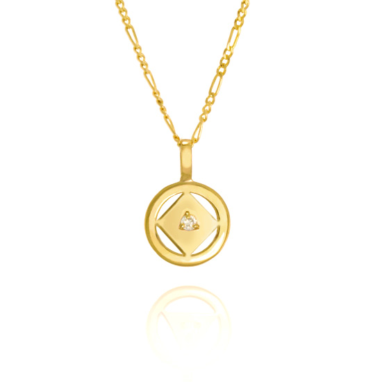 (image for) Gold NA Pendant with 0.10ct Diamond - Click Image to Close