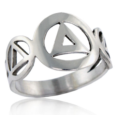 (image for) Silver Triple AA Symbol Ring - Click Image to Close