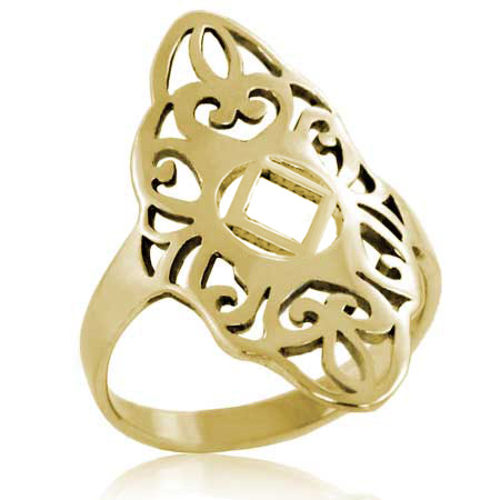 (image for) Gold Filigree NA Ladies Ring - Click Image to Close