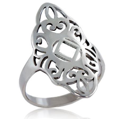 (image for) Silver Filigree NA Ladies Ring - Click Image to Close