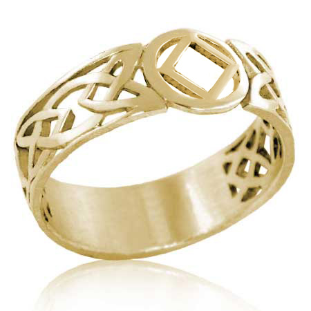 (image for) Gold NA Celtic Knot Ring - Click Image to Close