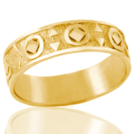 (image for) Gold Band with NA Pattern - Click Image to Close