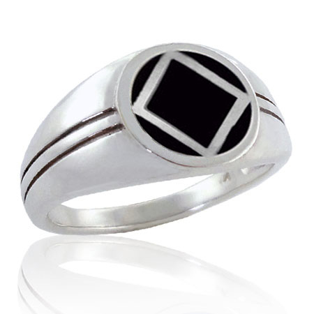 (image for) Silver NA Ring with Onyx Inlay - Click Image to Close