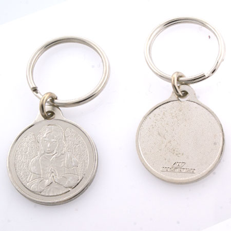 (image for) Silver Tone Angel Keychain - Click Image to Close