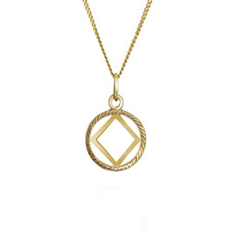 (image for) Gold 1/2" NA Diamond Cut Pendant - Click Image to Close