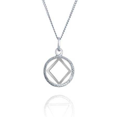 (image for) Silver 1/2" NA Diamond Cut Pendant - Click Image to Close