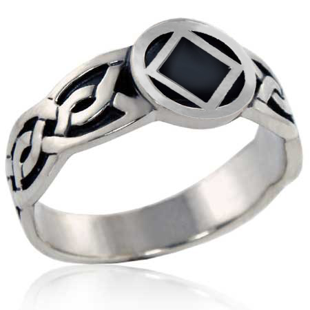 (image for) Silver NA Celtic Knot Ring With Patina - Click Image to Close