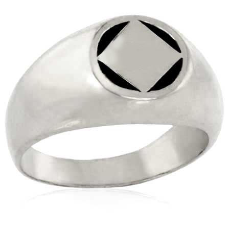 (image for) Silver Unisex NA Ring with Black Onyx - Click Image to Close